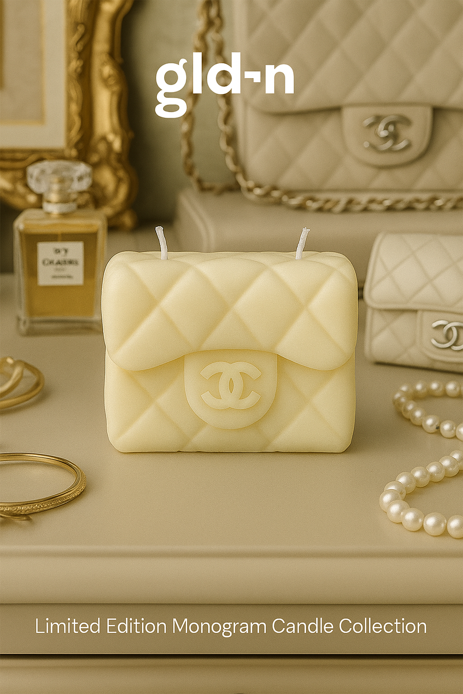 gld¬n coco monogram candle