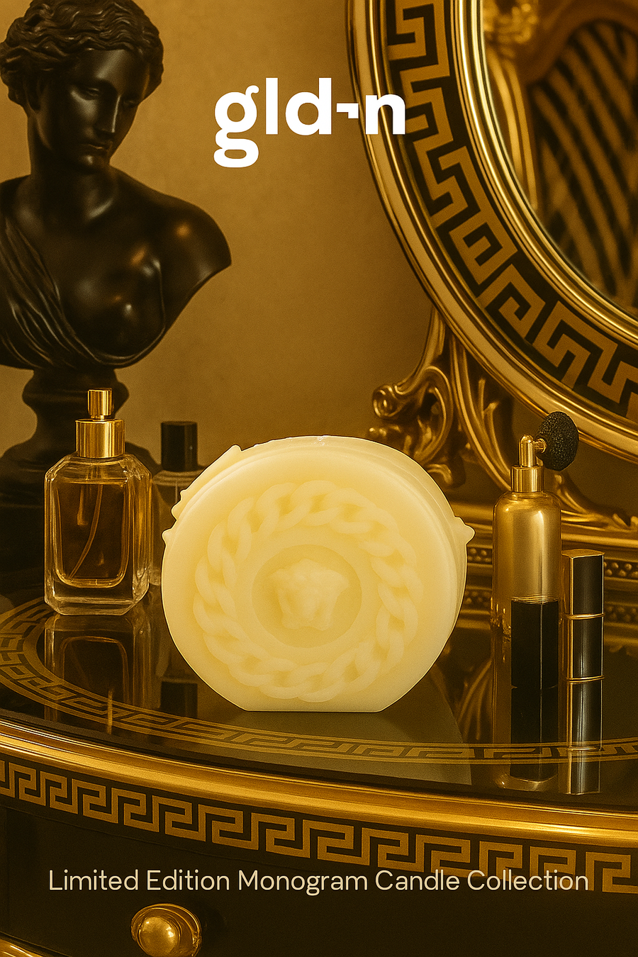 gld¬n donatella monogram candle