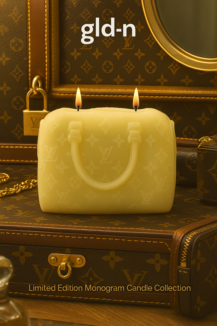 gld¬n louis grande monogram candle