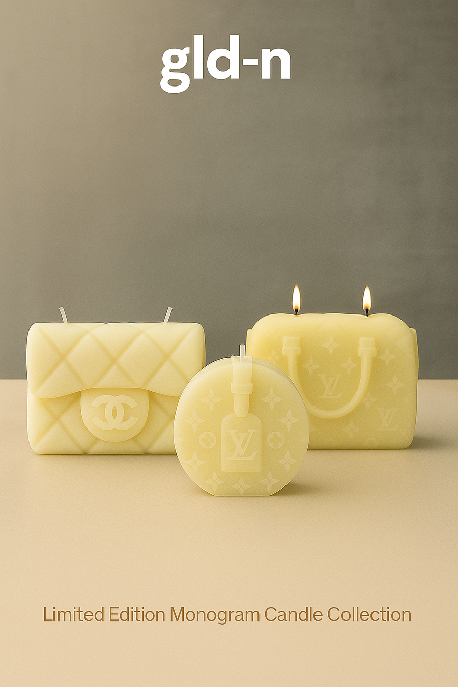 gld¬n monogram candle collection